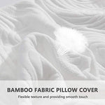 DOWNCOOL Memory Fiber Filling Body Pillow- Removable Zippered Bamboo Outer Pillow Cover- Breathable Hypoallergenic Bed Pillow for Long Side Sleeper- 20 x 54 inch