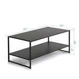 Zinus Troy Modern Studio Collection Deluxe Rectangular Coffee Table, Espresso