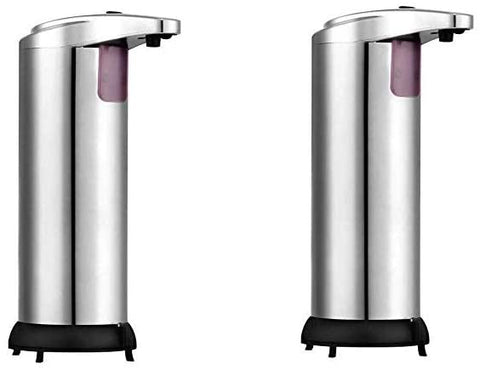 Hanamichi TechFaith Soap Dispensers (2 Pack), Touchless Automatic Soap Dispenser, Infrared Motion Sensor Stainless Steel Dish Liquid Hands-Free Auto Hand Soap Dispenser