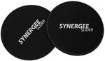 Synergee Core Sliders. Dual Sided Use on Carpet or Hardwood Floors. Abdominal Exercise Equipment