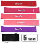 Letsfit Resistance Loop Bands, Resistance Exercise Bands for Home Fitness, Stretching, Strength Training, Physical Therapy, Natural Latex Workout Bands, Pilates Flexbands, 12" x 2"