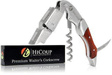 Professional Waiter’s Corkscrew by HiCoup – Bai Ying Wood Handle All-in-one Corkscrew, Bottle Opener and Foil Cutter, The Favored Choice of Sommeliers, Waiters and Bartenders Around The World