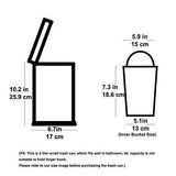 Mini Trash Can with Lid Soft Close, Magdisc Round Bathroom Trash Can with Removable Inner Wastebasket, Anti-Fingerprint Brushed Stainless Steel Trash Can, 0.8Gal/3L