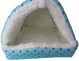 WOWOWMEOW Hamsters Polka Dot Warm Fleece Cave Bed Small Animals Hanging Cage Hideout