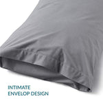 Bedsure Standard Pillowcase Set of 2 Pillowcase Covers Flannel Pillowcases Grey Pillowcase Sham