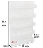 TQVAI 5 Tier Wall Mount Spice Rack Organizer Kitchen Spice Storage Shelf - Made of Sturdy Punching Net, White