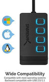 Sabrent 4-Port USB 3.0 Hub with Individual LED Power Switches (HB-UM43)