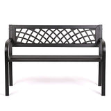 Patio Park Garden Bench Porch Path Chair Outdoor Deck Steel Frame New by FDW