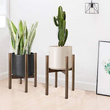 Plant Stand for Indoor & Outdoor, Fixget Detachable Wood Flower Pot Holder Planter Pot Stand Modern Home Decor Sturdy Plants Display Rack Pot Trivet Planter for House Garden Patio 10”x 14”