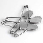 Tool Gadget Large Safety Pins, 5 inch Safety Pins, 10 PCS Stainless Steel Safety Pins Large, Silver Huge Strong XL Safety Pins, Extra Large Laundry Pins for Blankets, Heavy Laundry, Upholstery(5")