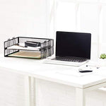 Veesun Two-Tier Stackable File Paper Tray Desk Organizer