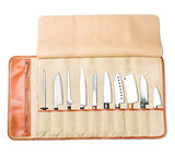 EVERPRIDE Chef Knife Roll Bag | Durable Knife Carrier Stores 10 Knives PLUS Zipper for Culinary Tools | Portable Chef Knife Case w/Many Slots, Handle & Shoulder Strap | Knives Not Included