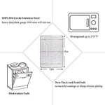 Stainless Steel Wire Cooling Rack, Cookie Cooling Rack, Baking Rack, Grid Design, Size 12" x 17" Dishwasher Safe Wire Rack. Fits Half Sheet Cookie Pan Oven Safe Rack