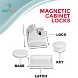 Magnetic Child Safety Cabinet Locks - 20 Lock + 3 Key for Baby Proofing Cabinets, Drawers and Locking Cupboard, Easy Install for Toddler and Childproof with Adhesive Latch,...