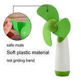 Mini Handheld Fan Personal Portable Cooling Fan Battery Operated Fan Sponge Blade Electric Fan for Home Outdoor and Travel (Green)