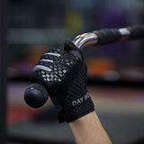 day wolf New Full Finger Workout Gloves Gym Exercise Half Finger Fitness Gloves Heavy Weight Lifting Leather Palm Protection Strong Grip Padded Quality Breathable Comfort Gloves