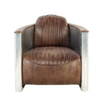ACME Furniture 53548 AC-53548 Sofa Retro Brown TG Leather & Aluminum