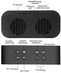 Konesky - Reloj despertador portátil con Bluetooth para altavoz, pantalla LED digital, BT 5,0 AUX TF, altavoz inalámbrico, altavoz estéreo, columna de altavoz, caja de sonido de música