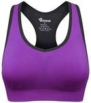 BAOMOSI Women's Seamless Racerback Sports Bra High Impact Support Yoga Gym Workout Fitness