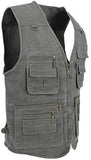 LUSI MADAM Mens Outdoor Vest Multi-Pockets Casual Vest for Work Fishing Photography Journalist