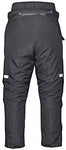 Men's Motorcycle Waterproof Over-Pants Full Side Zip with Removable CE Armor Black