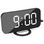 Elecstars Alarm Clock, Digital Clock with Dual USB Port and Charger, 6.5" Large LED Display, Adjustable Brightness, Diming Mode, Mirror Surface, Table Clock for Bedroom Living Room Decor