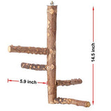 KinTor Bird Perch Nature Wood Stand for Small Medium Parrots