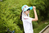 ICOLOR Sun Cap Sun Flap Hats Outdoor 360°Sun UPF 50+ Women Lady Wide Brim Cap Visor Hats UV Protection Summer Sun Hats