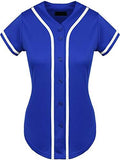 Hat and Beyond Womens Baseball Button Down Tee Short Sleeve Softball Jersey Active Shirts Made in USA