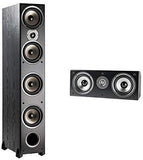 Polk Audio Monitor 70 Series II Tower Speaker (Black, Single) for Multichannel Home Theater | 1" Tweeter, (4) 6.5" Woofers | Bi-wire & Bi-amp