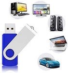 KEXIN 10 Pack 32 GB Flash Drive USB Thumb Drive 32GB USB 2.0 Drives Bulk Jump Drive Memory Stick Data Storage Pen Drive, Blue