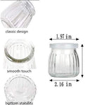 Encheng 4 oz Clear Glass Jars With Lids,Glass Yogurt Container With Caps(PE),Replacement Glass Pudding Jars Yogurt Jars,Clear Glass Containers For Milk,Ramekin,Jams,Jelly,Mousse 20 Pack