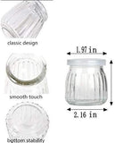 Encheng 4 oz Clear Glass Jars With Lids,Glass Yogurt Container With Caps(PE),Replacement Glass Pudding Jars Yogurt Jars,Clear Glass Containers For Milk,Ramekin,Jams,Jelly,Mousse 20 Pack