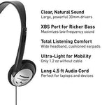 Panasonic Headphones RP-HT161-K Full-Sized Over-the-Ear Lightweight Long-Corded (Black)