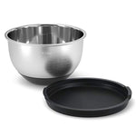 X-Chef Stainless Steel Mixing Bowls Set With 5 Lids and Anti-Slip Bottom, Measurement Marks, Non-Slip, Durable(Set of 5)