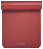 Gaiam Essentials Thick Yoga Mat Fitness & Exercise Mat with Easy-Cinch Yoga Mat Carrier Strap (72"L x 24"W x 2/5 Inch Thick)