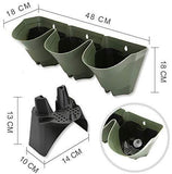 Worth Watering Indoor Outdoor Vertical Wall Hangers with Pots Included Wall Plant Hangers Each Wall Mounted Hanging Pot has 3 Pockets 36 Total Pockets