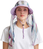 ICOLOR Sun Cap Sun Flap Hats Outdoor 360°Sun UPF 50+ Women Lady Wide Brim Cap Visor Hats UV Protection Summer Sun Hats