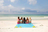 Pocket Blanket -Compact Picnic Blanket (60"x 56") - Sand Proof Beach Blanket / 100% Waterproof Ground Cover. Great Outdoor Blanket for Hiking, Camping, Picnics, Travel and Beach Trips!