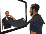 Beard Hair Catcher, Beard Cape Apron for Shaving and Grooming with Suction Cups for Mirror, Black. By Captain Jax