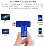 LEIZHAN OTG 32GB USB Flash Drive USB 2.0 Micro USB Pen Drive Memory Stick u Disk (Blue)