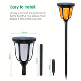 TomCare Solar Lights Solar Torches Lights Waterproof Dancing Flame Outdoor Lighting Landscape Decoration Lighting 96 LED Solar Powered Path Lights Dusk to Dawn Auto On/Off for Garden Patio Yard(4)