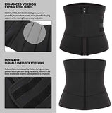 KIWI RATA Neoprene Sauna Waist Trainer Corset Sweat Belt for Women Weight Loss Compression Trimmer Workout Fitness