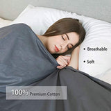 Weighted Idea Removable Duvet Covers for Weighted Blanket | Dark Grey | 100% Cotton Duvet Cover | 36''x48''