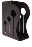 Office Square Decorative Metal Bookends - Heavy Duty & Adjustable Modern Design with Non-Skid Base