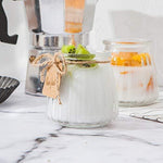 Encheng 4 oz Clear Glass Jars With Lids,Glass Yogurt Container With Caps(PE),Replacement Glass Pudding Jars Yogurt Jars,Clear Glass Containers For Milk,Ramekin,Jams,Jelly,Mousse 20 Pack
