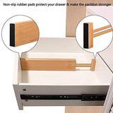 TILEMALL Bamboo Kitchen Drawer Dividers Drawer Organizers Expandable Drawer Dividers Wood Desk Drawer Organizers, Tray Organizer for Kitchen, Baby Drawer, Bathroom, Bedroom, Office or Dresser