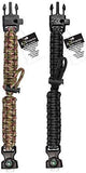 A2S Protection Paracord Bracelet K2-Peak – Survival Gear Kit with Embedded Compass, Fire Starter, Emergency Knife & Whistle EDC Hiking Gear- Camping Gear