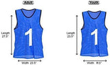 Unlimited Potential Nylon Mesh Scrimmage Team Practice Vests Pinnies Jerseys Bibs for Children Youth Sports Basketball, Soccer, Football, Volleyball (Pack of 12)