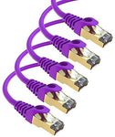 Maximm Cat7 Ethernet Cable, 15 Feet, Green, 5-Pack - Pure Copper - RJ45 Gold-Plated Snagless Connectors 600 MHz, 10 Gbps. for Fast Network & Computer Networking + Cable Clips and Ties